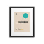 Farnsworth House, Ludwig Mies van der Rohe, Minimal Architecture Bauhaus Design Framed Art Print Gallery Image 5