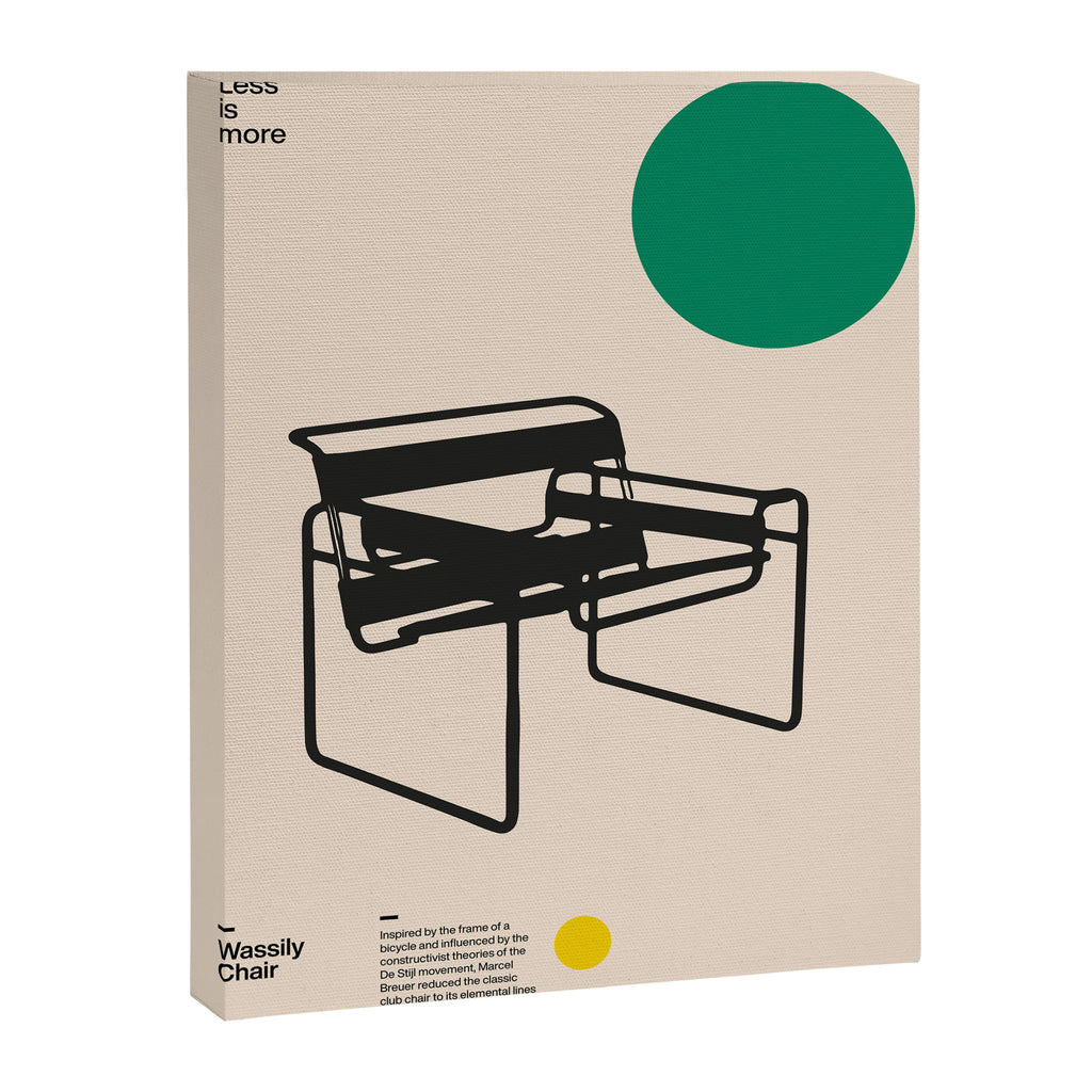 Poster Wassily Chair, Marcel Breuer, Minimal Furniture Bauhaus Design Canvas Print Gallery Image 6