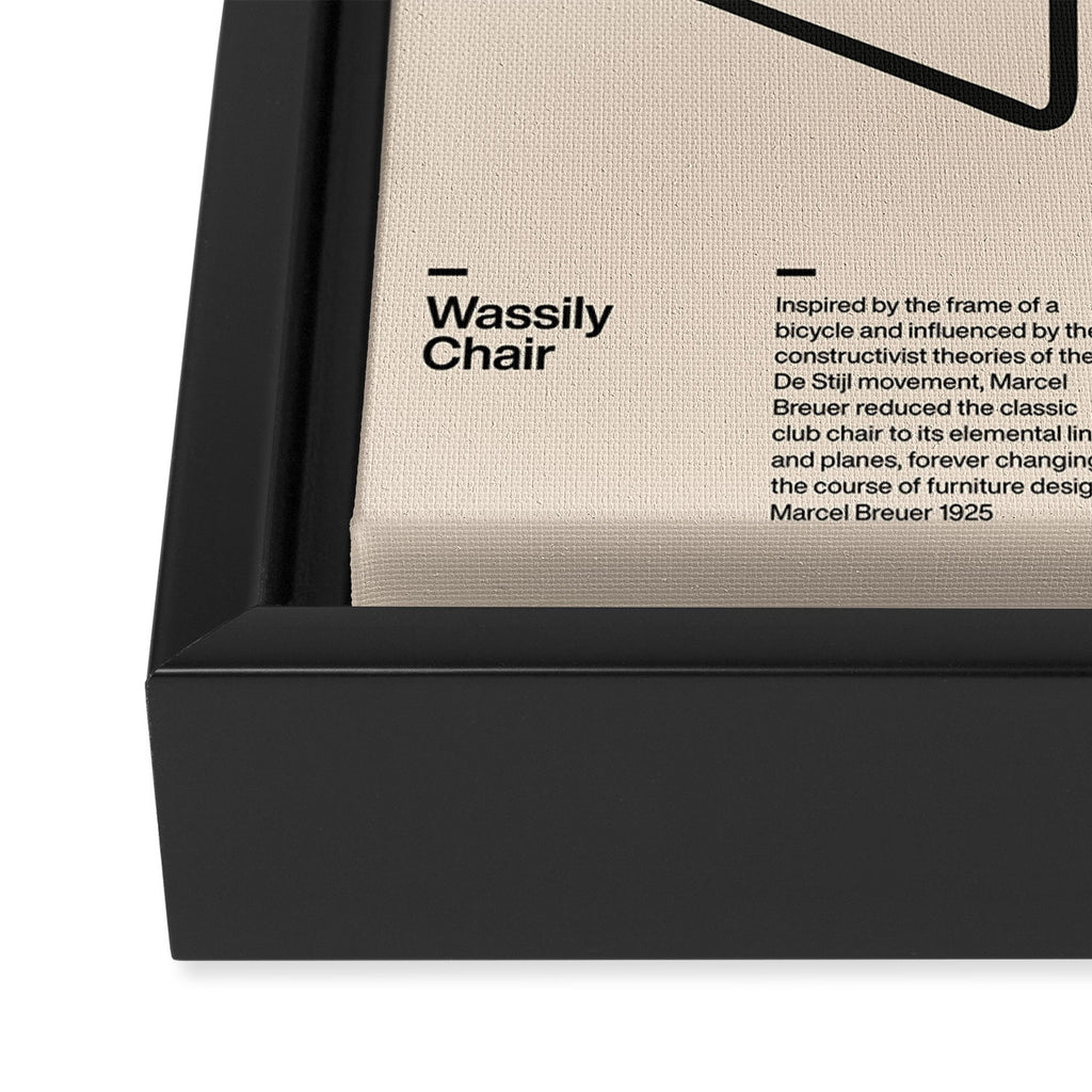 Poster Wassily Chair, Marcel Breuer, Minimal Furniture Bauhaus Design Framed Canvas Print Gallery Image 3