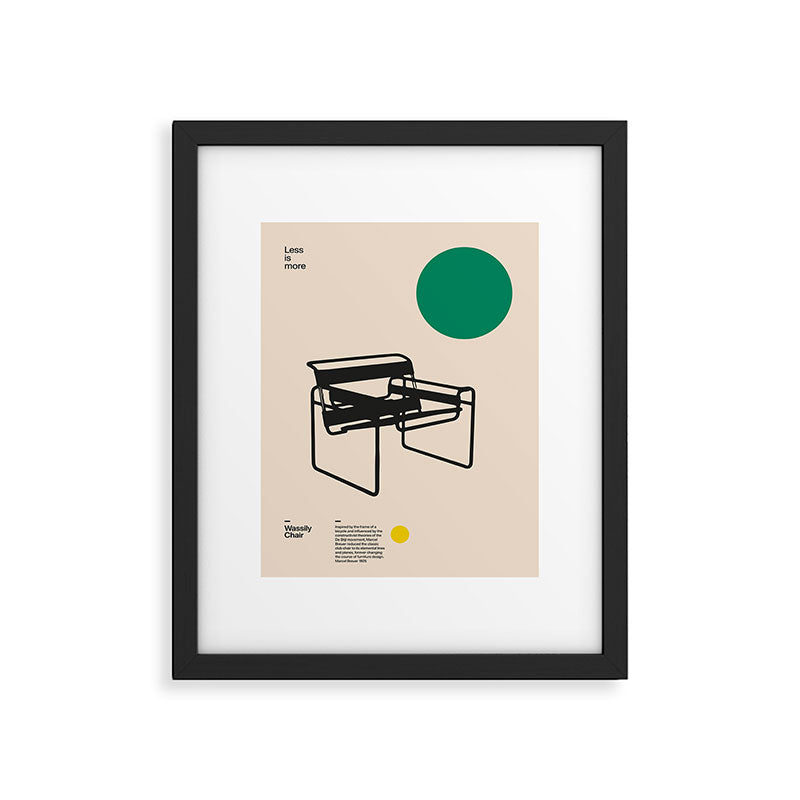 Poster Wassily Chair, Marcel Breuer, Minimal Furniture Bauhaus Design Framed Art Print Gallery Image 5