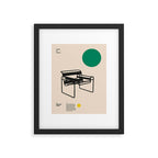 Poster Wassily Chair, Marcel Breuer, Minimal Furniture Bauhaus Design Framed Art Print Gallery Image 5