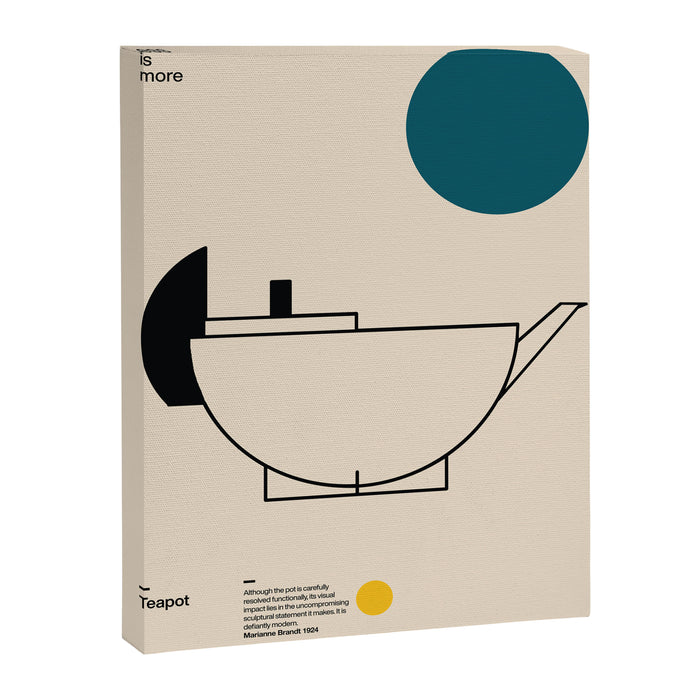 Teapot, Marianne Brandt, Mid Century Modern Art Print, Bauhaus Print Canvas Print Gallery Image 1