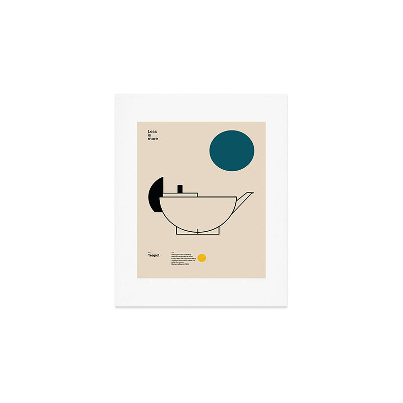 Teapot, Marianne Brandt, Mid Century Modern Art Print, Bauhaus Print Art Print Gallery Image 1