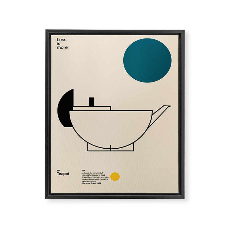 Teapot, Marianne Brandt, Mid Century Modern Art Print, Bauhaus Print Framed Canvas Print Gallery Image 6