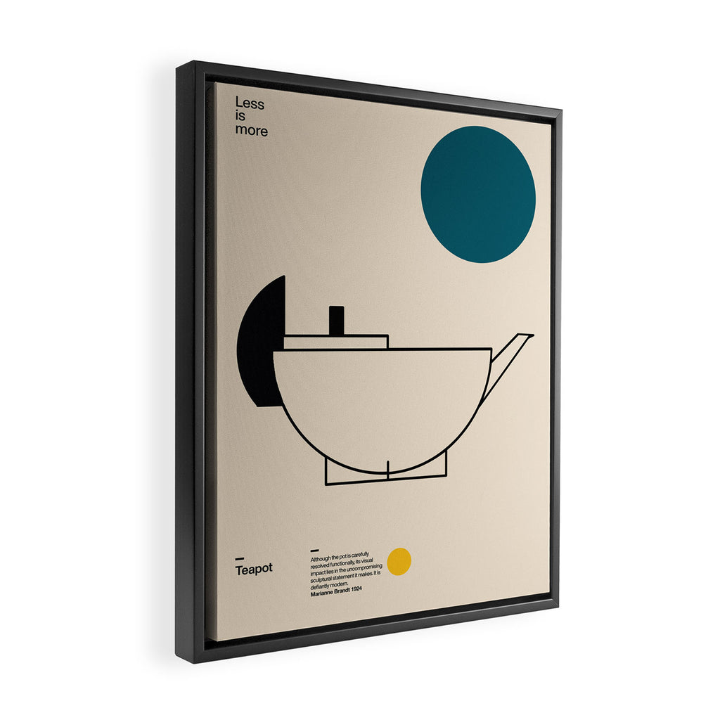 Teapot, Marianne Brandt, Mid Century Modern Art Print, Bauhaus Print Framed Canvas Print Gallery Image 2