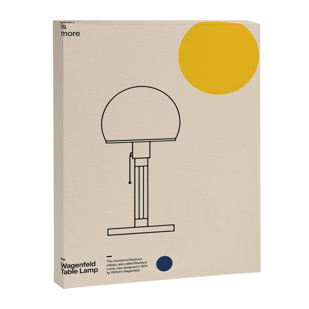Wagenfeld Table Lamp, Wilhelm Wagenfeld, Minimal Furniture Bauhaus Design Canvas Print Gallery Image 6