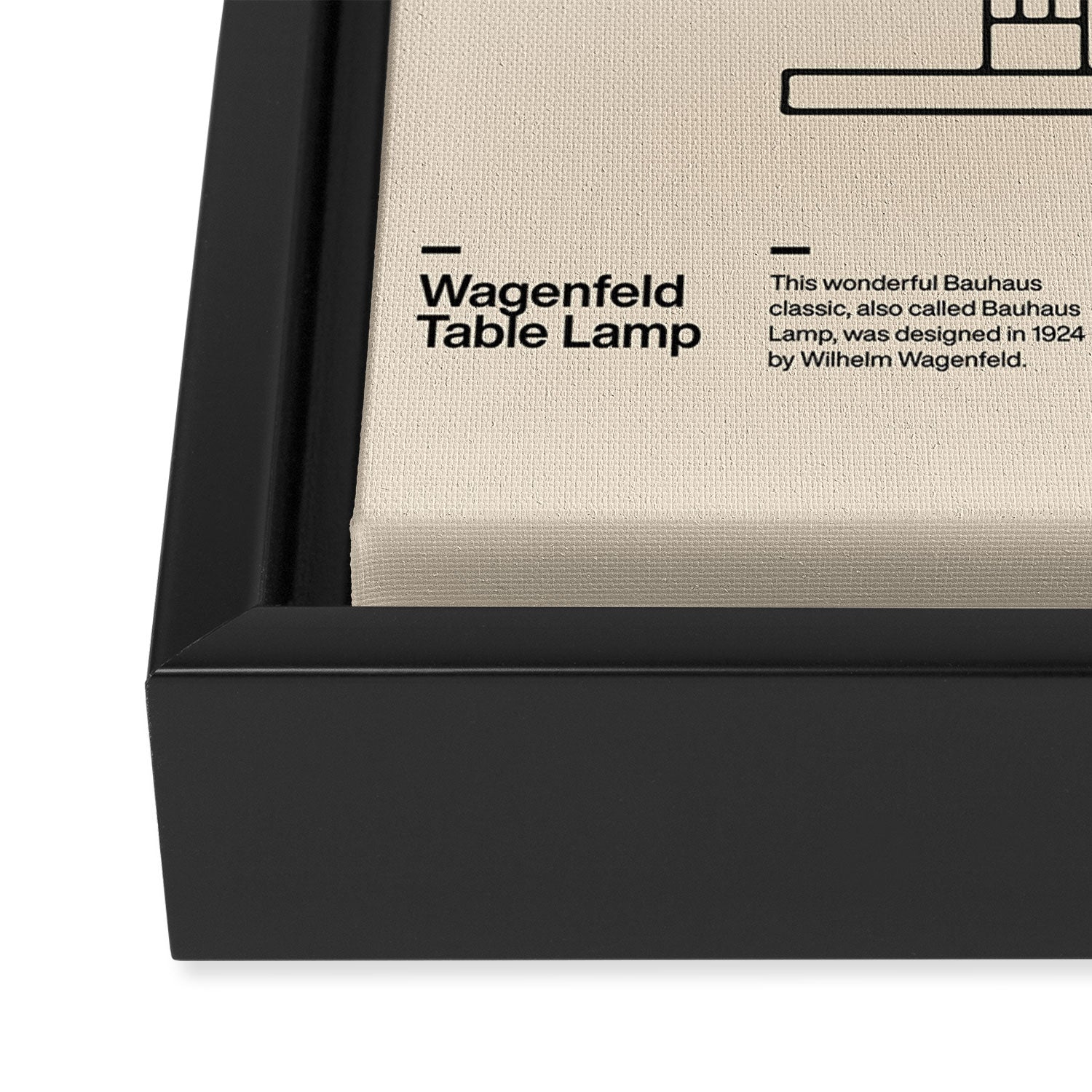 Wagenfeld Table Lamp, Wilhelm Wagenfeld, Minimal Furniture Bauhaus Design Framed Canvas Print Gallery Image 3