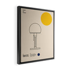 Wagenfeld Table Lamp, Wilhelm Wagenfeld, Minimal Furniture Bauhaus Design Framed Canvas Print Gallery Image 2