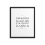 For What It's Worth, It's Never Too Late, F. Scott Fitzgerald quote, Inspiring, Great Gatsby, Life Framed Art Print Gallery Image 6