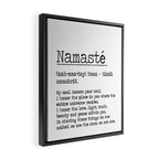 Namasté Definition  Framed Canvas Print Gallery Image 2
