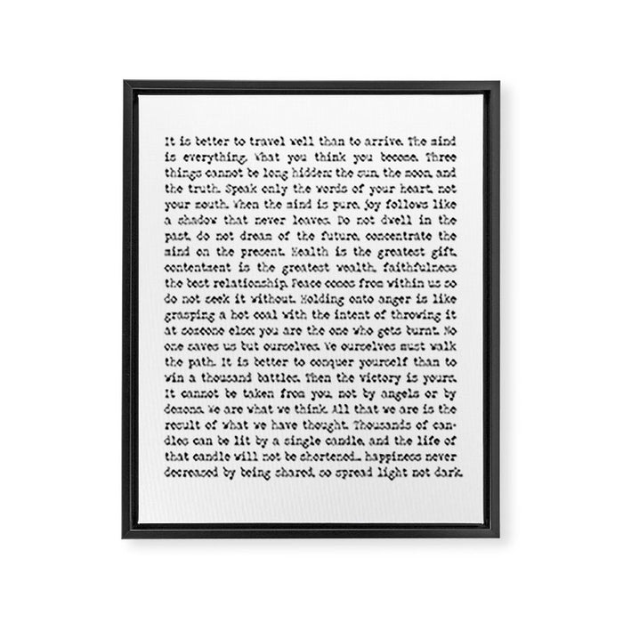 The Wisdom of Buddha Framed Canvas Print Gallery Image 1