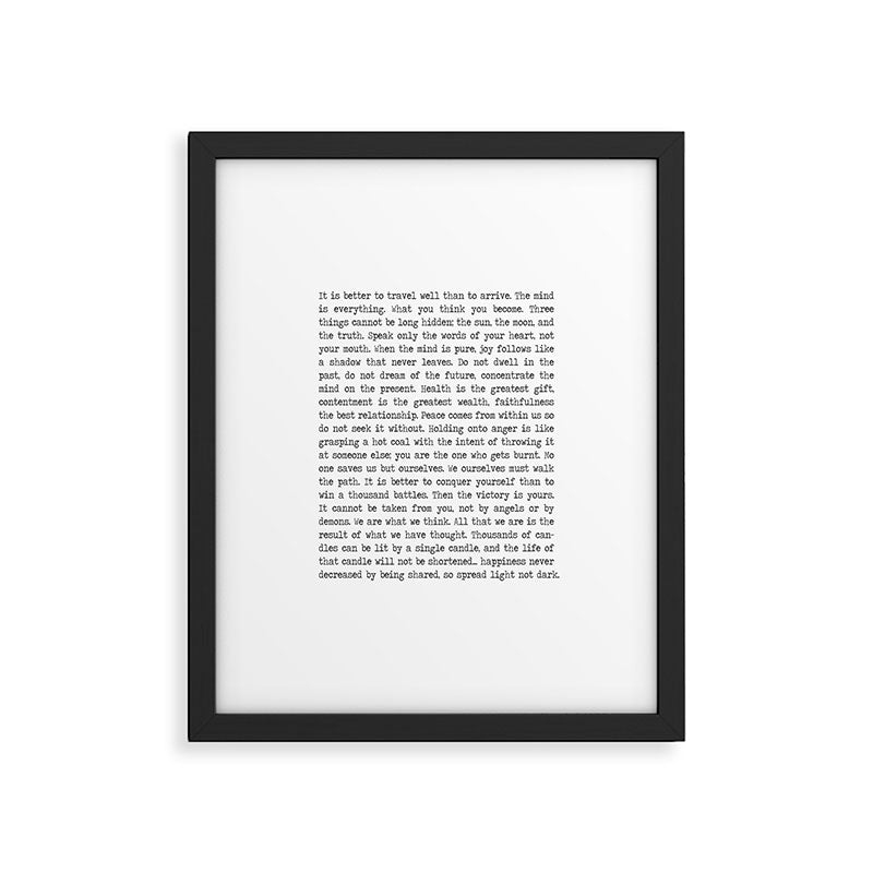 The Wisdom of Buddha Framed Art Print Gallery Image 6