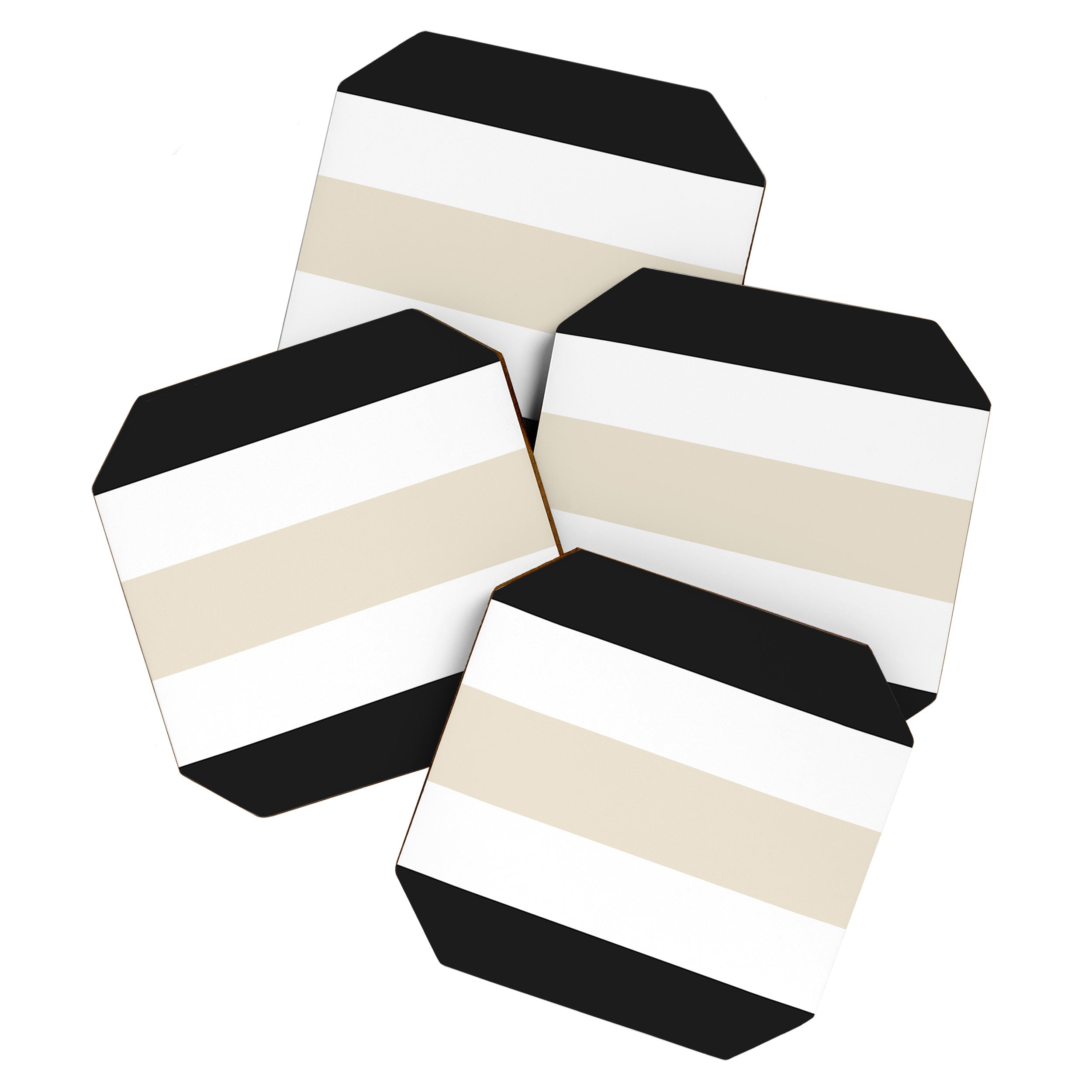 Accent (Black & Cream) Coaster Gallery Image 1