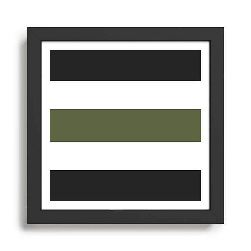 Accent (Black & Moss Green) Framed Art Print Gallery Image 1
