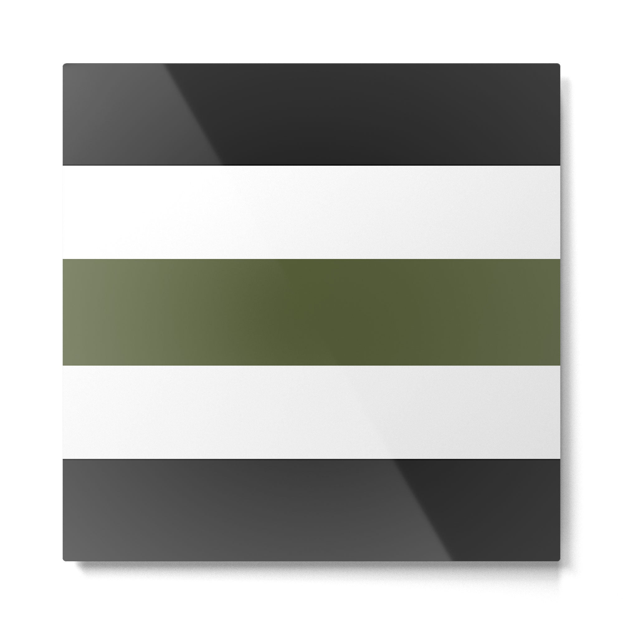Accent (Black & Moss Green) Metal Print Gallery Image 2
