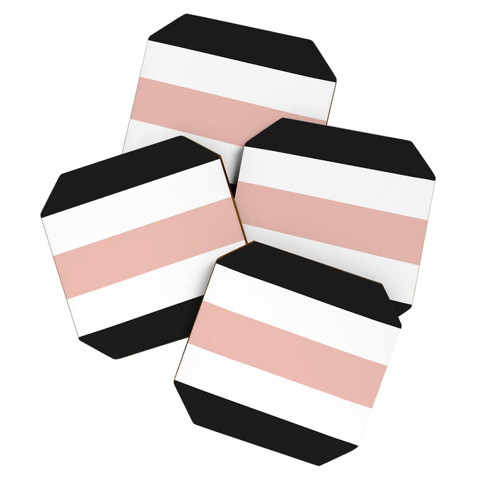 Accent (Black & Pink) Coaster Gallery Image 1