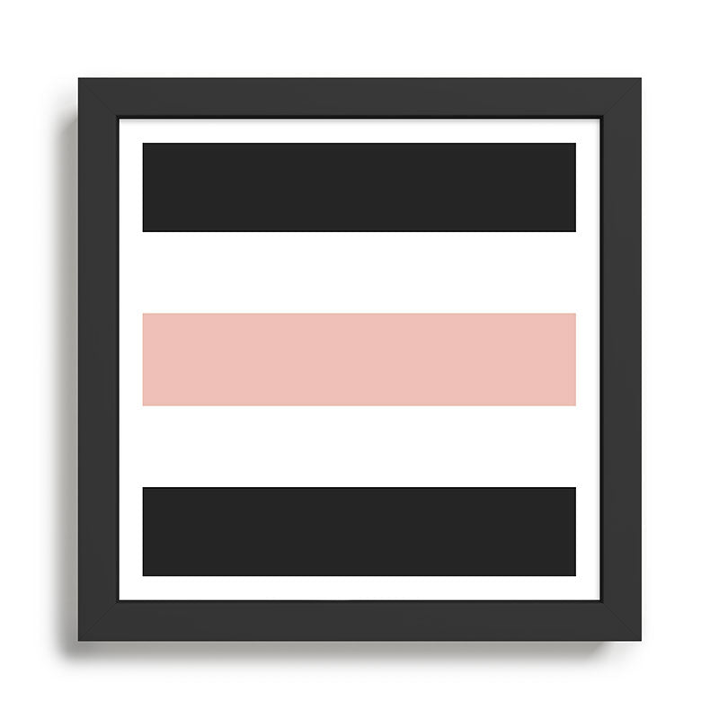 Accent (Black & Pink) Framed Art Print Gallery Image 1