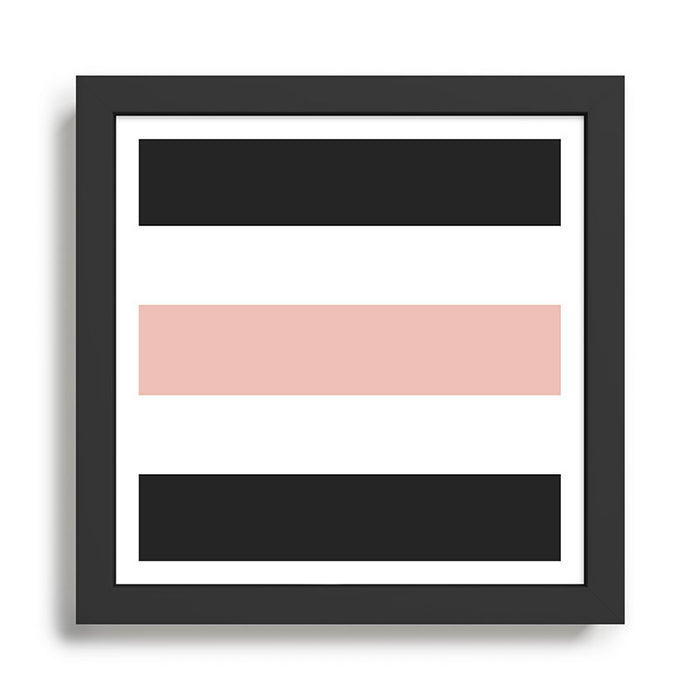 Accent (Black & Pink) Framed Art Print Gallery Image 1