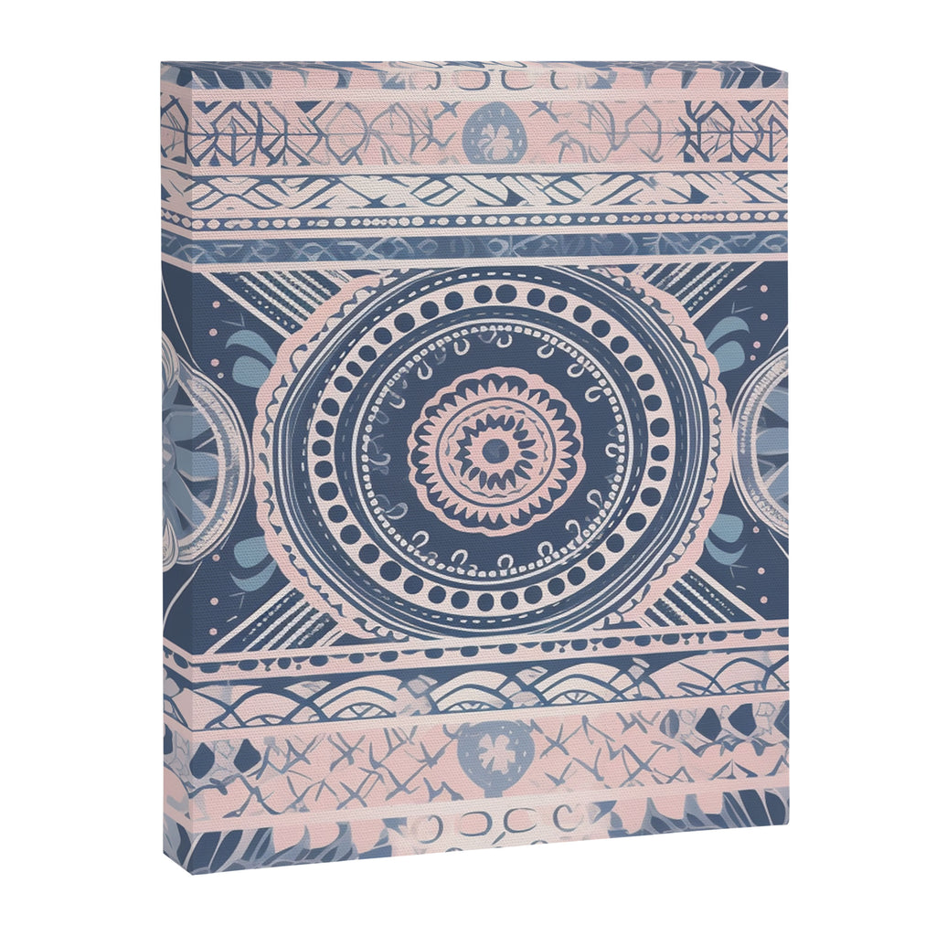 Ancient Pattern (pink & navy) Canvas Print Gallery Image 8