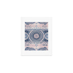 Ancient Pattern (pink & navy) Art Print Gallery Image 1