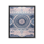 Ancient Pattern (pink & navy) Framed Canvas Print Gallery Image 8