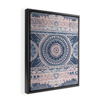 Ancient Pattern (pink & navy) Framed Canvas Print Gallery Image 2