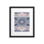 Ancient Pattern (pink & navy) Framed Art Print Gallery Image 6