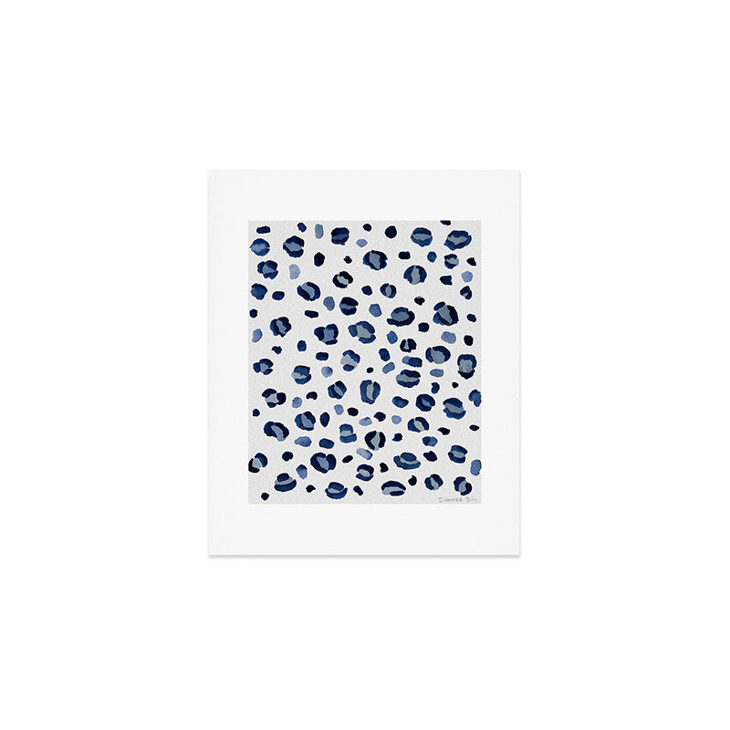 animal print (navy) Art Print Gallery Image 1