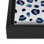 animal print (navy) Framed Canvas Print Gallery Image 3