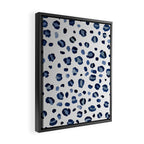 animal print (navy) Framed Canvas Print Gallery Image 2