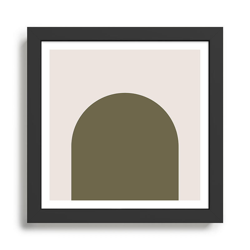 Arch (Olive & Cream) Framed Art Print Gallery Image 1