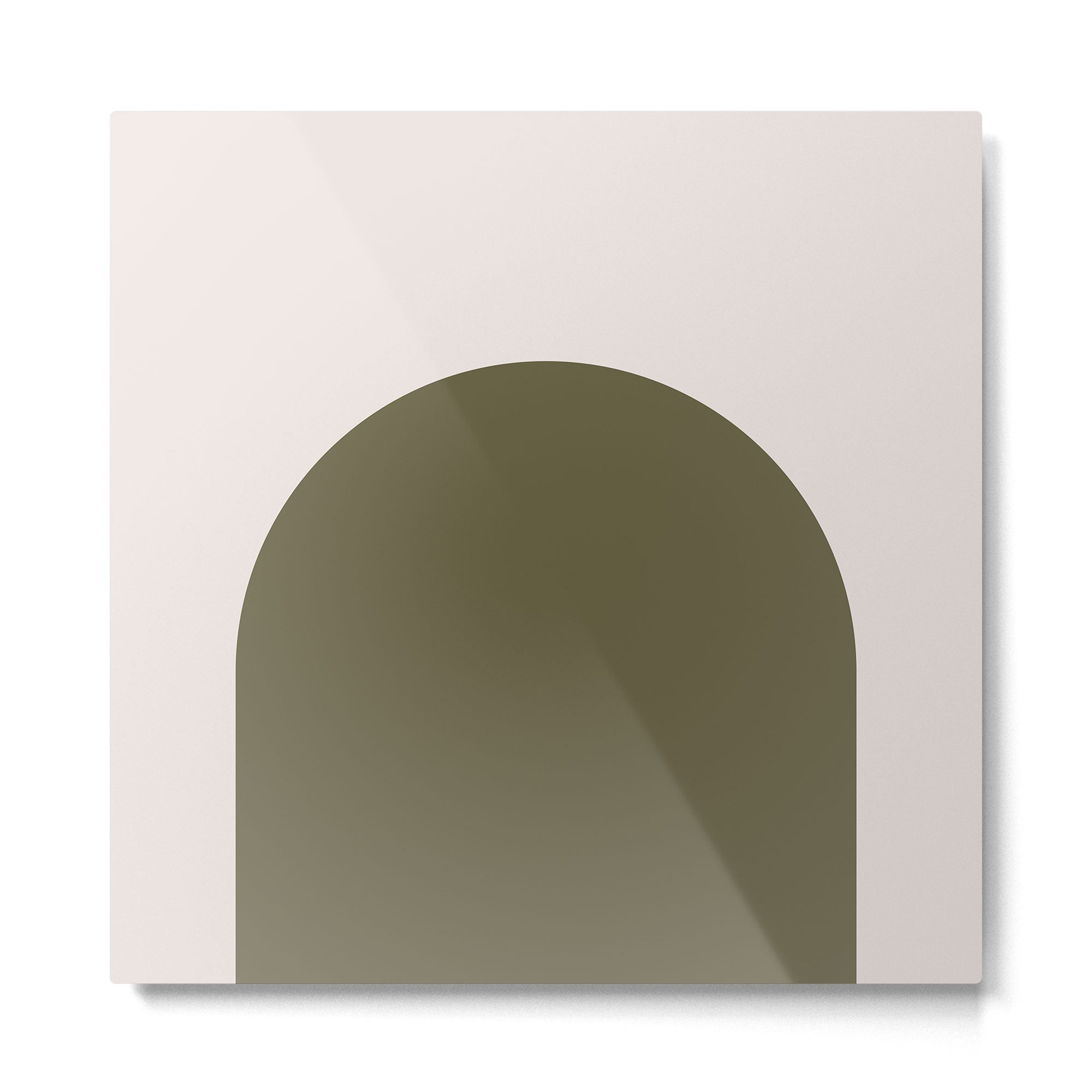 Arch (Olive & Cream) Metal Print Gallery Image 2