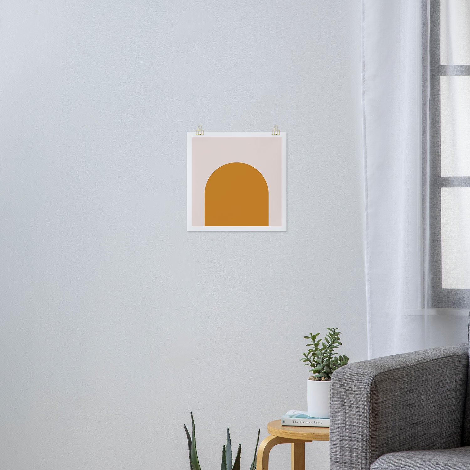 Arch (Yellow & Pale Pink) Art Print Gallery Image 3