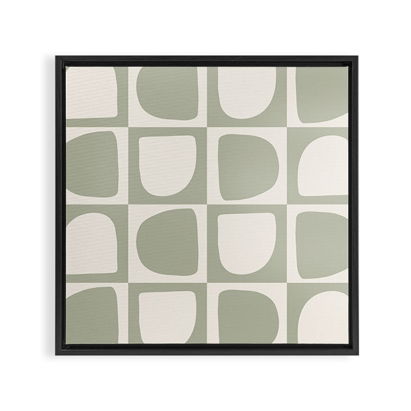 Art forms (sage) Framed Canvas Print Gallery Image 3