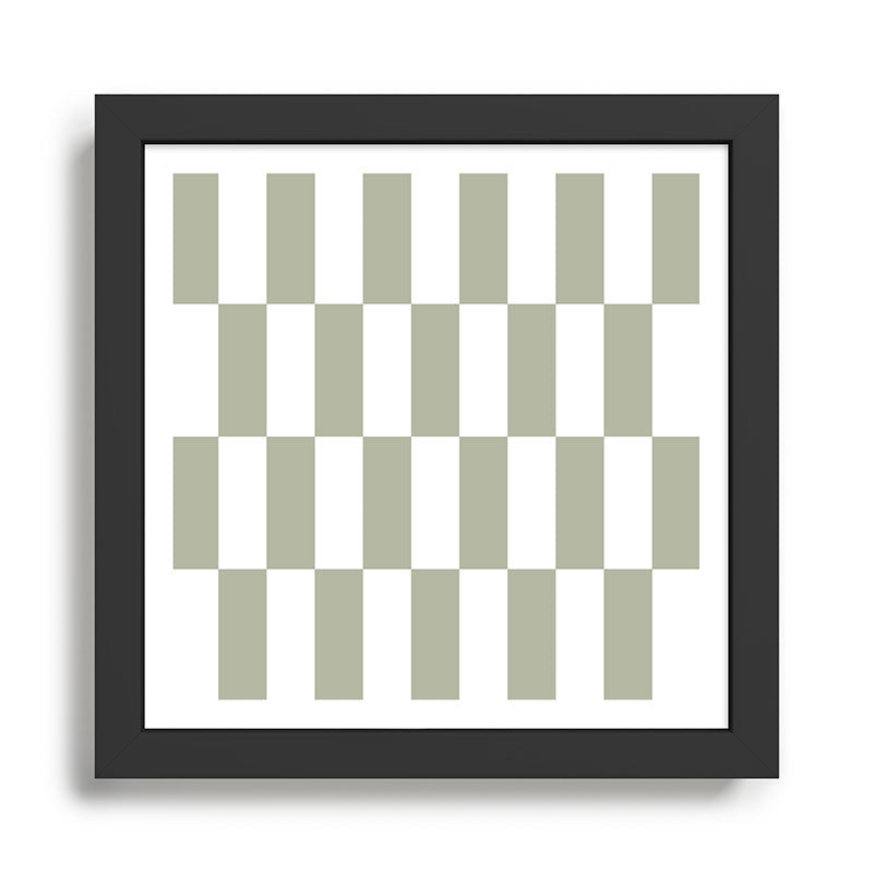Bars (Pastel Sage) Framed Art Print Gallery Image 1
