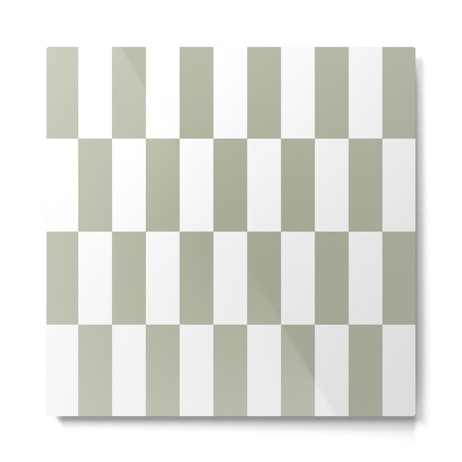 Bars (Pastel Sage) Metal Print Gallery Image 2