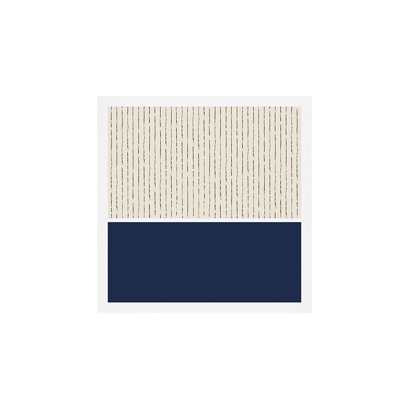 Beige Navy Art Print Gallery Image 1