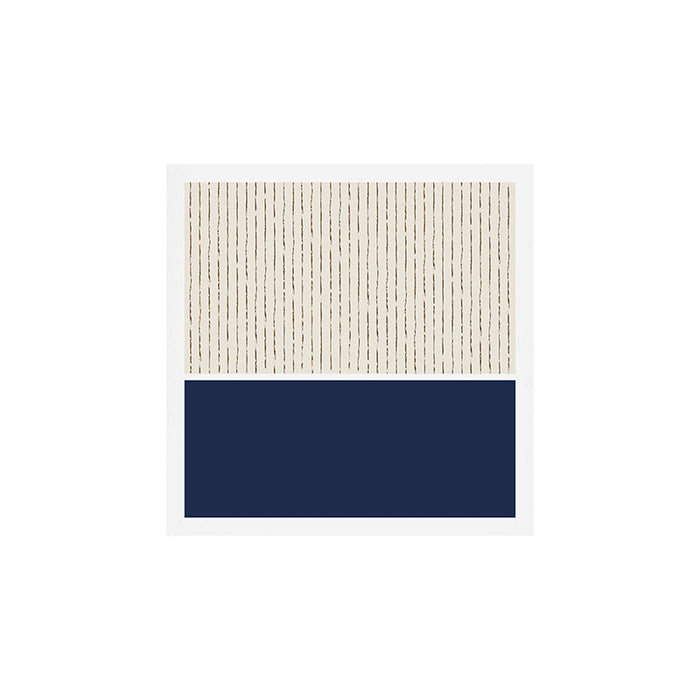 Beige Navy Art Print Gallery Image 1