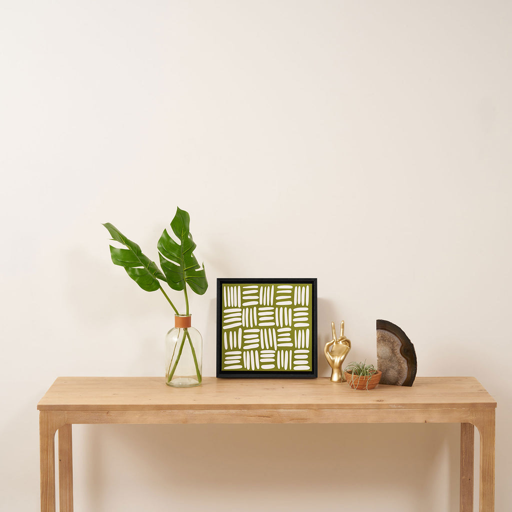 Boho (matcha green) Framed Canvas Print Gallery Image 3