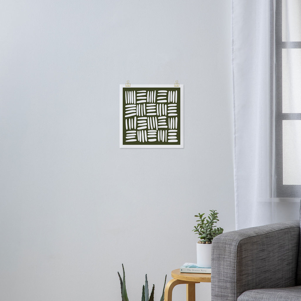 Boho (Olive Green) Art Print Gallery Image 3