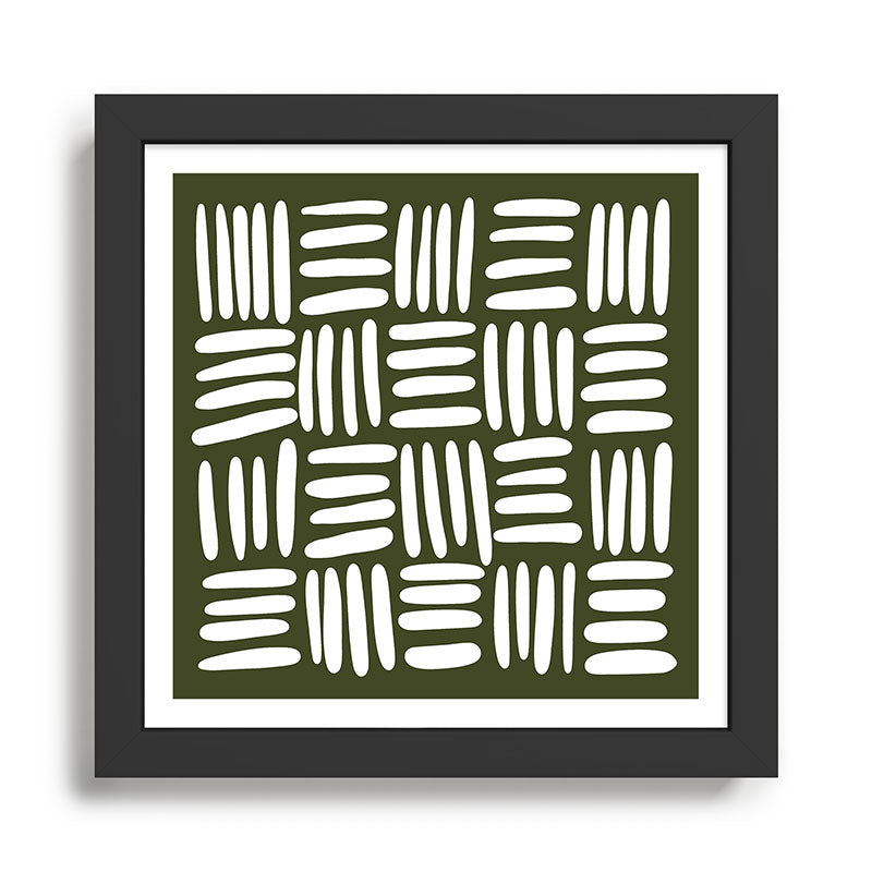 Boho (Olive Green) Framed Art Print Gallery Image 1