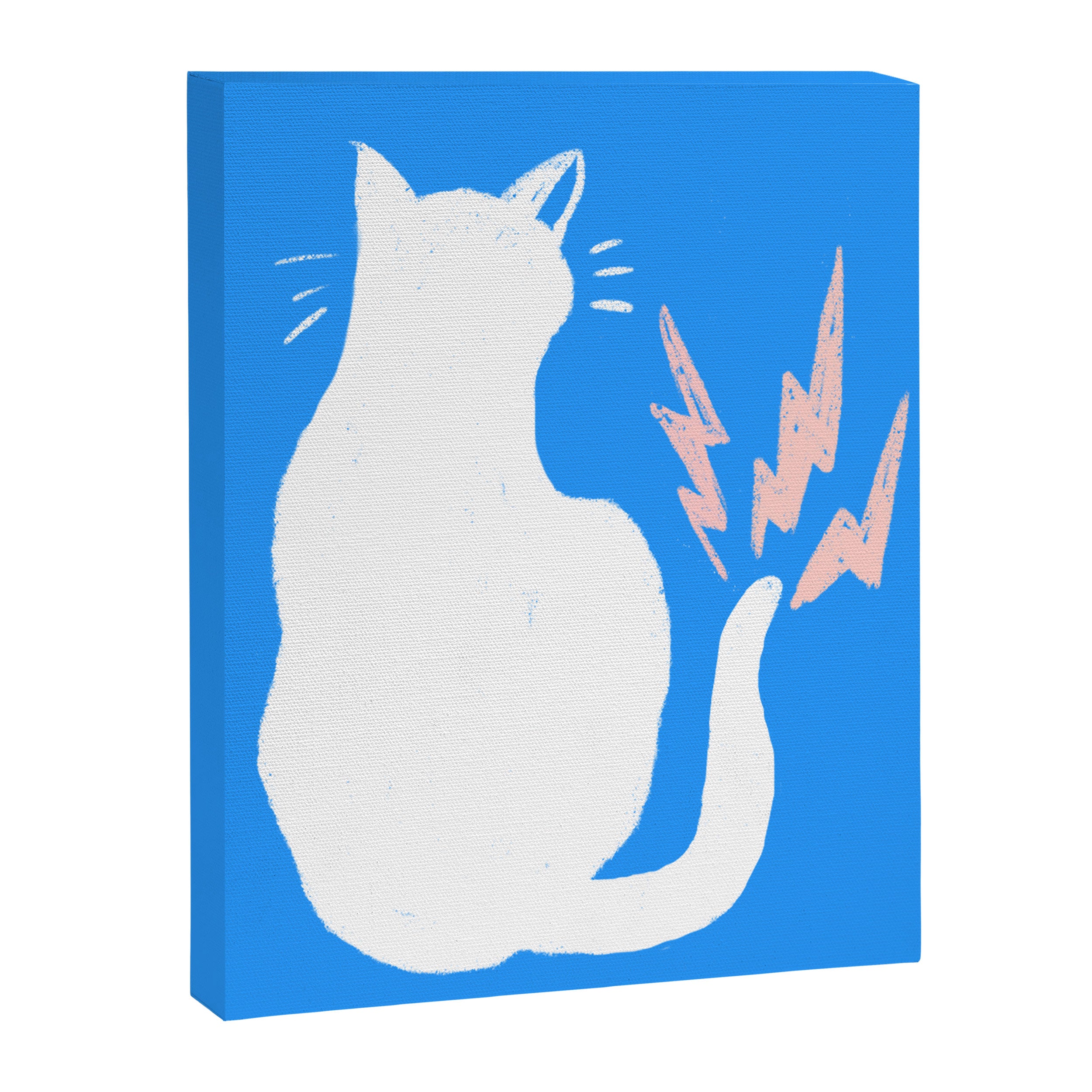 Cat Power! (Sky Blue & Pink) Canvas Print Gallery Image 8