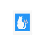 Cat Power! (Sky Blue & Pink) Art Print Gallery Image 1