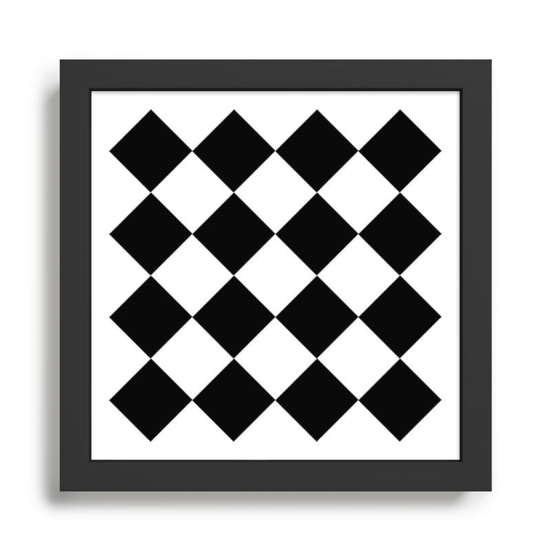 Checkered (Black and White) Framed Art Print Gallery Image 1