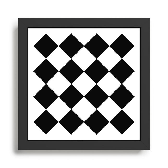 Checkered (Black and White) Framed Art Print Gallery Image 1