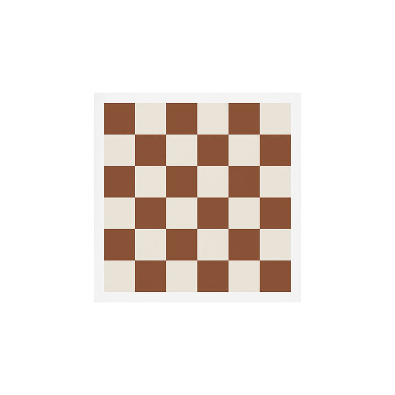 Checkered (Brown Cream) Art Print Gallery Image 1