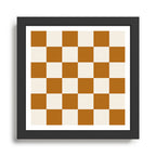 Checkered (Golden Cream) Framed Art Print Gallery Image 1