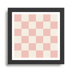 Checkered (Pink Cream) Framed Art Print Gallery Image 1