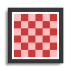 Checkered (Strawberry) Framed Art Print Gallery Image 1