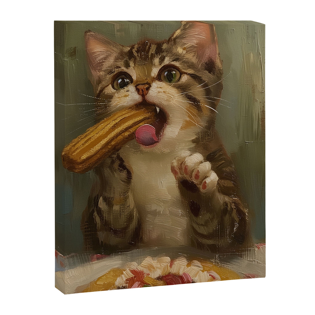 Churro Cat Canvas Print Gallery Image 6